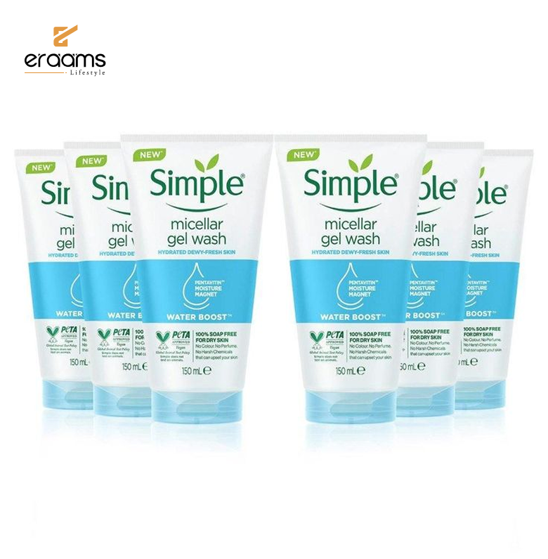 Simple Water Boost Micellar Facial Gel Wash – 150ml - Image 3