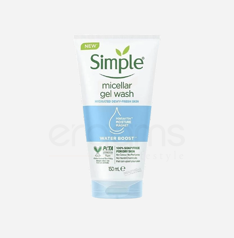 Simple Water Boost Micellar Facial Gel Wash – 150ml