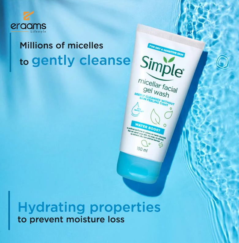 Simple Water Boost Micellar Facial Gel Wash – 150ml - Image 2